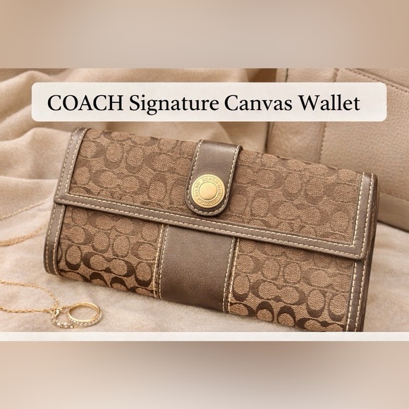 COACH Signature Canvas Wallet circa 2010 - Picture 4 of 5